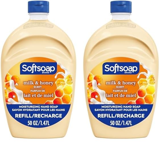 Softsoap Milk Honey Scented Liquid Hand Soap Refill 50 Ounce Pack of 2