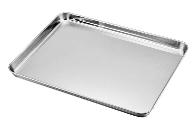 TeamFar Baking Sheet with Rack Set, Stainless Steel Baking Pan Tray Cookie Sheet with Cooling Rack, Non Toxic & Healthy, Easy Clean & Dishwasher Safe - Image 4