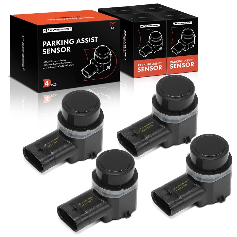 APremium 4PC Front Reverse Backup Parking Assist Sensor Compatible with Select Land Rover Jaguar Models Range Rover Discovery Sport Range Rover Evoque Range Rover Sport XF XJ XE FType
