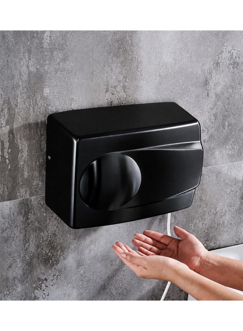 Automatic Hand Dryer Wall Mounted - Stainless Steel (Black) 1500 W - Image 1