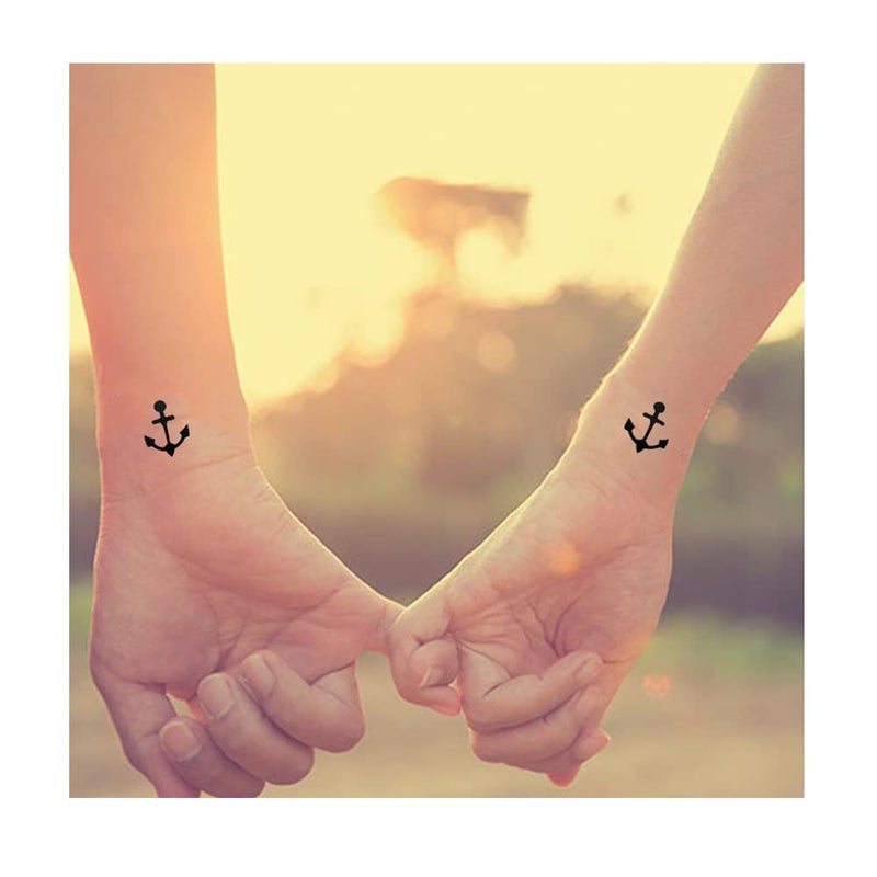 Comet Busters Couple Temporary Tattoo - Anchor - Cute Body Tattoo Body Sticker (BT049) - Image 4