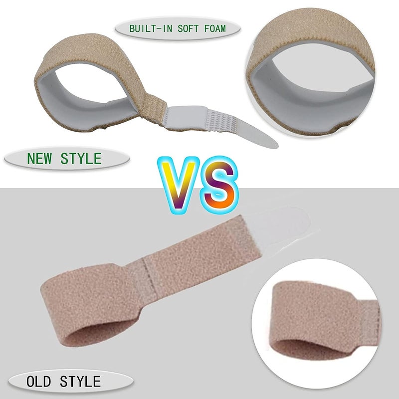 AEGON مثبت أصابع القدم أيجون | فاصل أصابع للقدم المعوجة | لفافة فاصل للأصابع المكسورة | ضمادة وسادة لتصحيح الأصابع | واقي أصابع القدم المعوجة | دعم للأصابع المتداخلة (2 قطعة) - Image 5