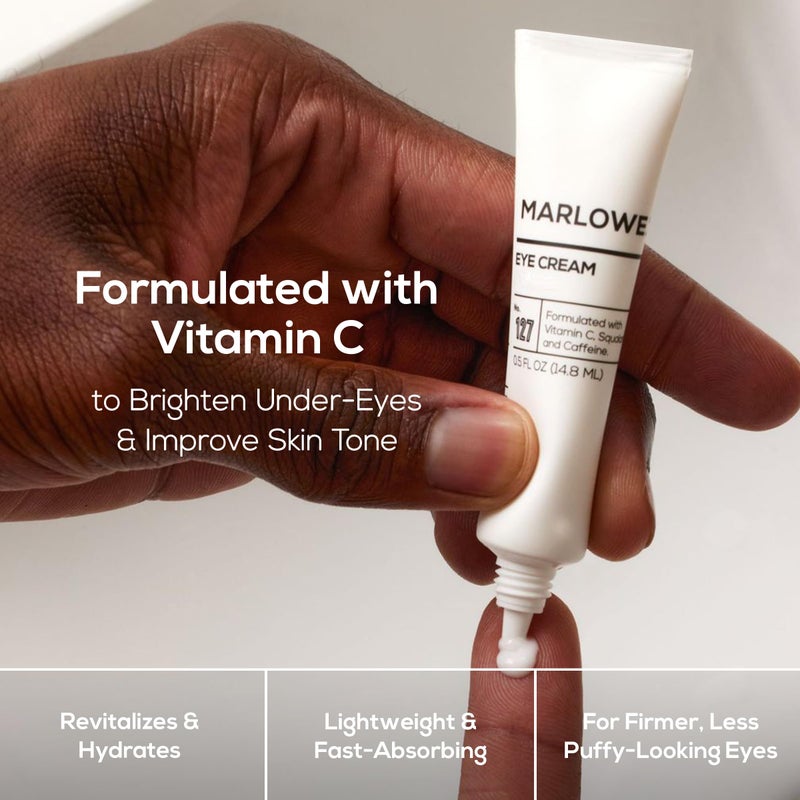 MARLOWE. No.127 Menâ€™s Eye Cream, Vitamin C, Caffeine & Moisturizing Squalane for Puffiness, Wrinkles & Dark Circles, Holiday Grooming Gift or Stocking Stuffer, 0.5 fl oz - Image 5