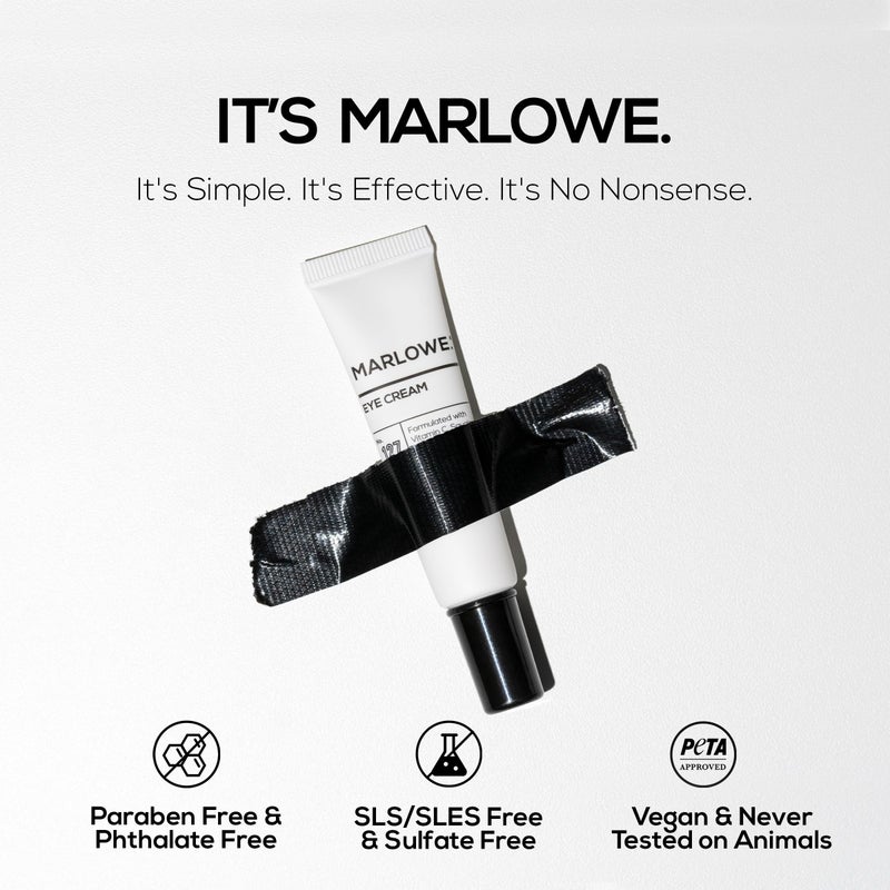 MARLOWE. No.127 Menâ€™s Eye Cream, Vitamin C, Caffeine & Moisturizing Squalane for Puffiness, Wrinkles & Dark Circles, Holiday Grooming Gift or Stocking Stuffer, 0.5 fl oz - Image 4