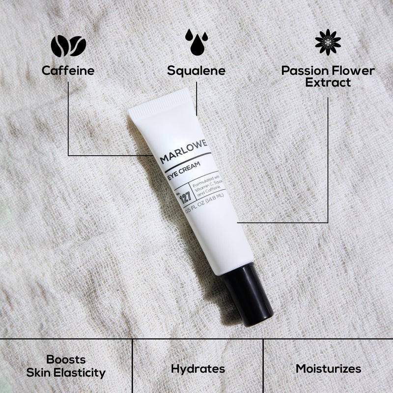 MARLOWE. No.127 Menâ€™s Eye Cream, Vitamin C, Caffeine & Moisturizing Squalane for Puffiness, Wrinkles & Dark Circles, Holiday Grooming Gift or Stocking Stuffer, 0.5 fl oz - Image 3