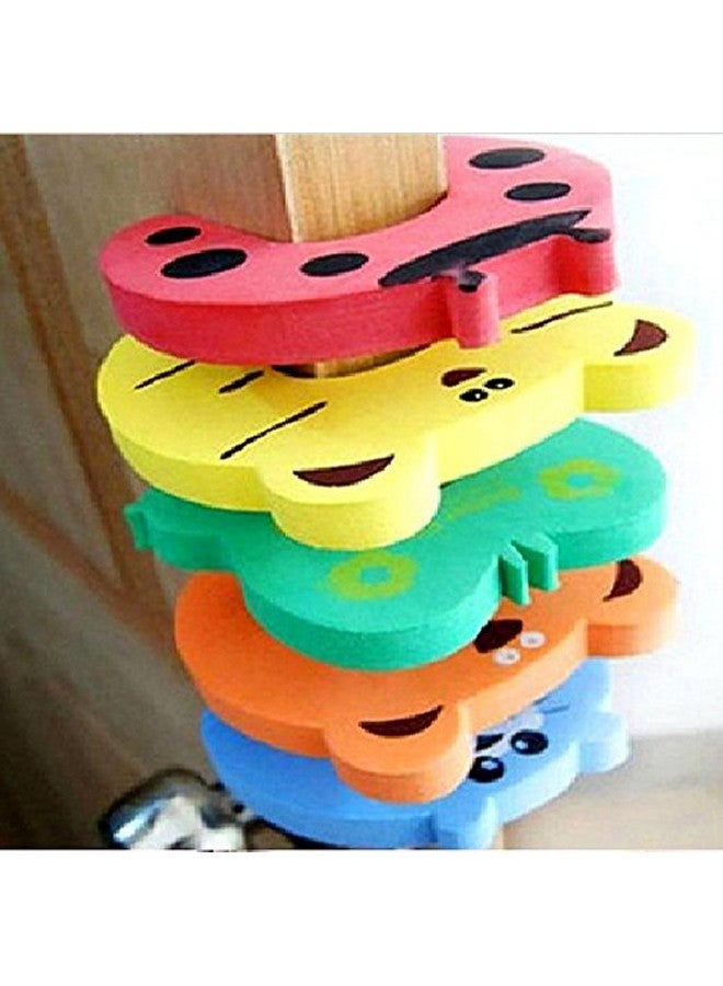 SYGA 10 Pcs Children Safety Door Pinch Guard,Door Slam Stopper Soft Foam Door Stopper,Prevents Finger Pinch Injuries and Child or Pet from Getting Locked in Room, Colorful Cartoon Animal Cushion - Random Bundled Finger Hand Safety, Curve Shaped Door Stop Guard - Image 5