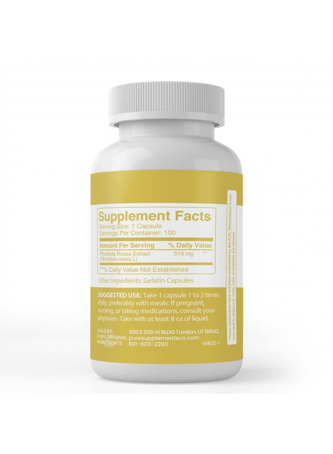 PURE ORIGINAL INGREDIENTS PURE ORIGINAL INGREDIENTS Rhodiola Rosea (100 Capsules) Always Pure, No Additives Or Fillers, Lab Verified - Image 3