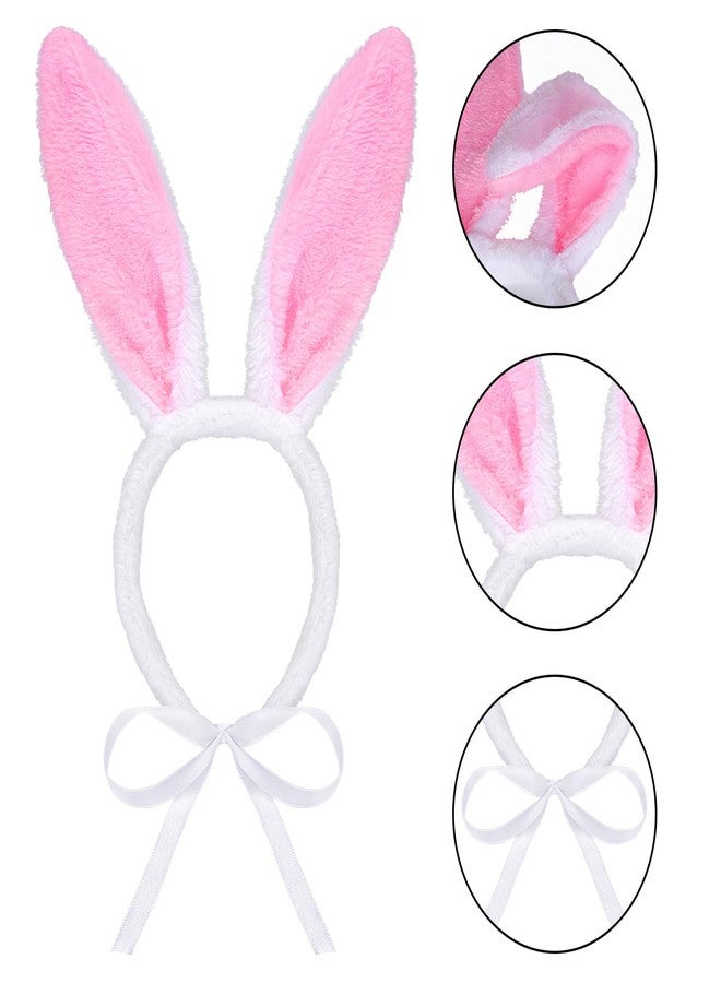 SUMERSHA 3Pcs Easter Dog Bunny Costume Set Pet Plush Rabbit Ears Headband Tail Bow Tie Collar for Small Medium Dogs Cats - Image 4