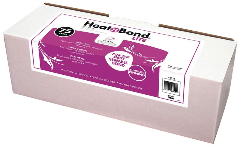 HeatnBond Lite IronOn Adhesive 17 Inches x 75 Yard White