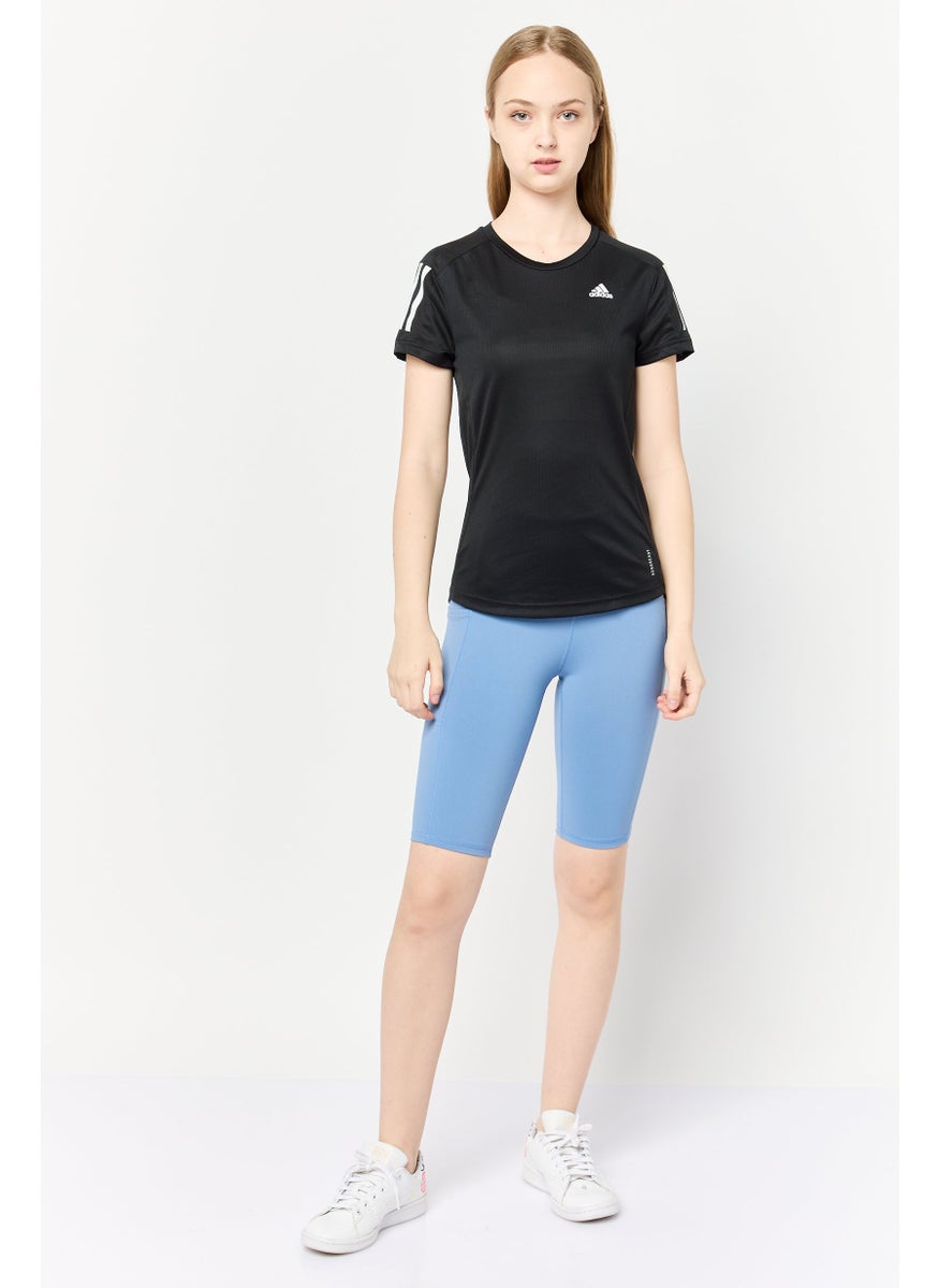 Adidas - Women Sportswear Fit Short Sleeve Outdoor Top, Black - Image 1