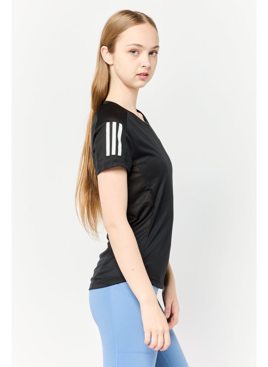 Adidas - Women Sportswear Fit Short Sleeve Outdoor Top, Black - Image 1