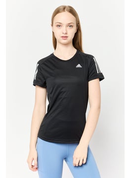 Women Sportswear Fit Short Sleeve Outdoor Top, Black