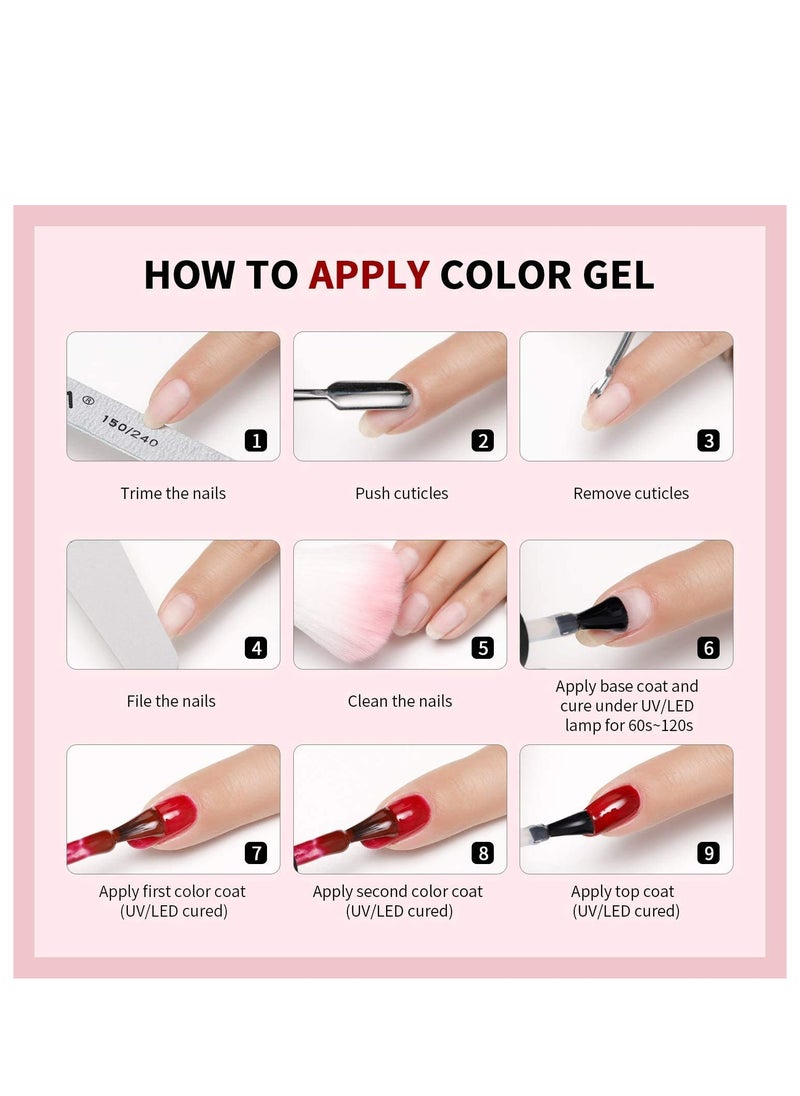 Remy Belle Gel Nail Polish Set 2 x 11 ml, Red Carpet and White, Requires Curing Nails Under UV Light or LED Lamp  - Image 3