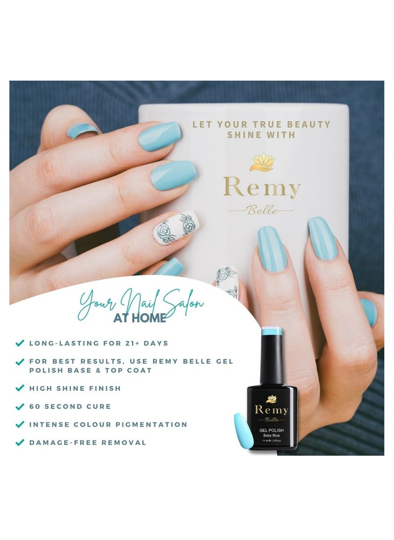 Remy Belle Gel Nail Polish Set 2 x 11 ml, Red Carpet and White, Requires Curing Nails Under UV Light or LED Lamp  - Image 2