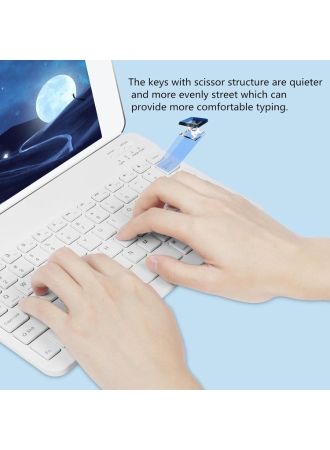 Wireless Bluetooth Keyboard and Mouse Set - Rechargeable Bilingual Keyboard (Arabic & English) and Battery-Powered Mouse (Batteries Not Included), Ultra-Slim Compact Design, Stable and Fast Bluetooth Connection, Compatible with iOS, Android, Windows, Tablets, and Laptops - Image 4