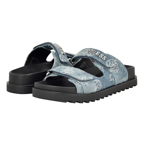 Guess Women's FABULON Sandal, Meduim Blue Denim 420, 9.5 - Image 2