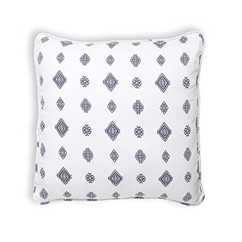 Swayam Set of 2 Ethnic Motifs Cotton White Cushion Cover | 12 x 12 Inch | Soft Breathable Fabric with Hidden Zipper | Decorative & Stylish Cushion Covers for Sofa, Living Room, Bedroom & Couch - Image 2