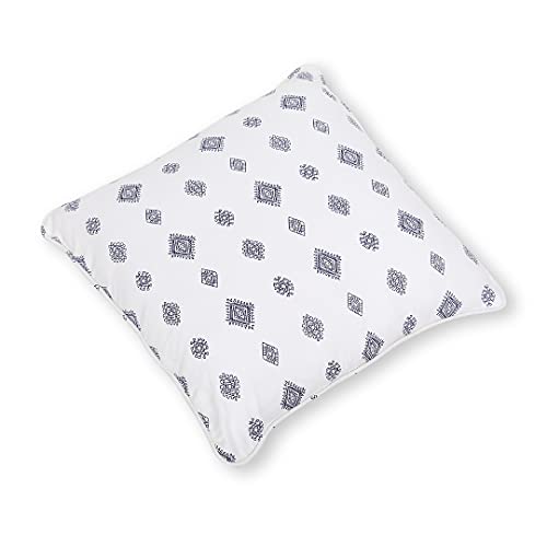 Swayam Set of 2 Ethnic Motifs Cotton White Cushion Cover | 12 x 12 Inch | Soft Breathable Fabric with Hidden Zipper | Decorative & Stylish Cushion Covers for Sofa, Living Room, Bedroom & Couch - Image 3