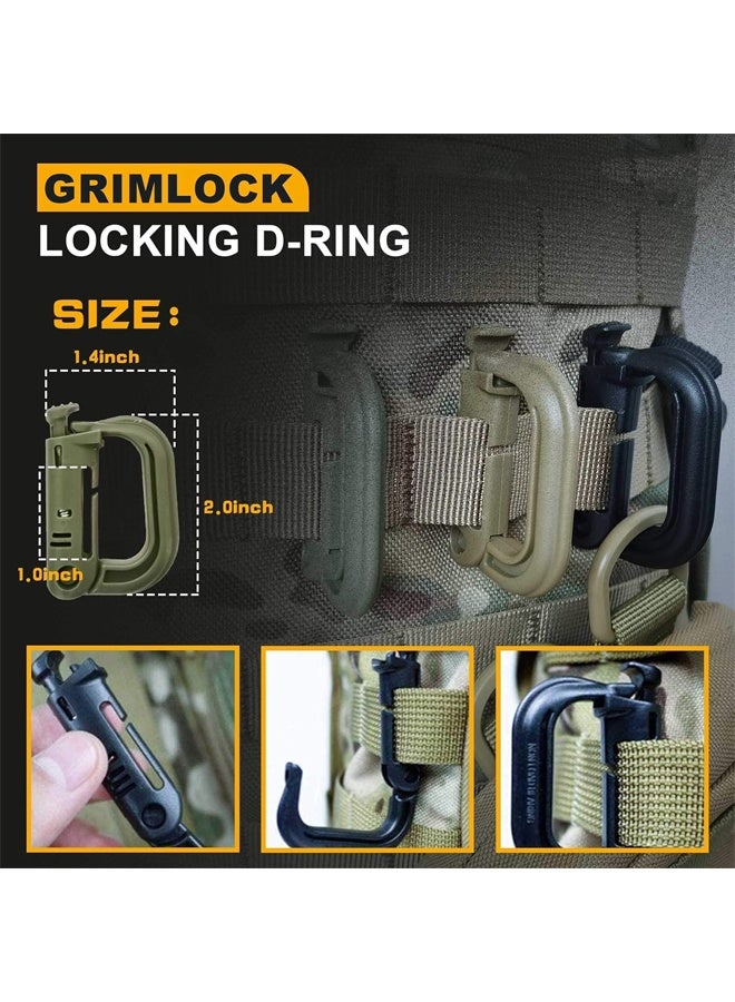 DUNISO Kit of 18 Molle Accessories, Molle Attachments Clips and Straps with Pouch for 1” Webbing Tactical Backpack Tactical Vest  - Image 4