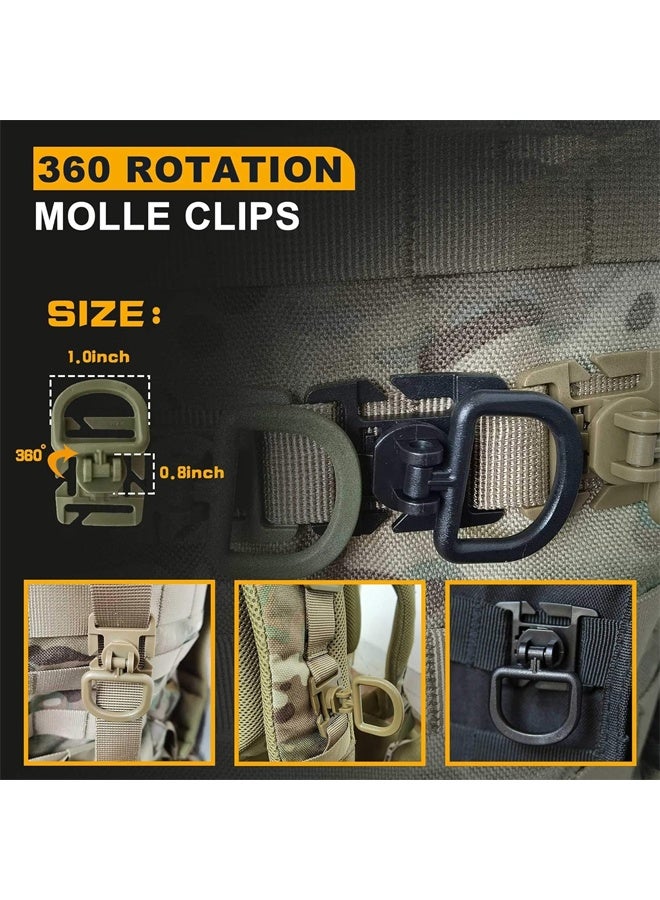 DUNISO Kit of 18 Molle Accessories, Molle Attachments Clips and Straps with Pouch for 1” Webbing Tactical Backpack Tactical Vest  - Image 5