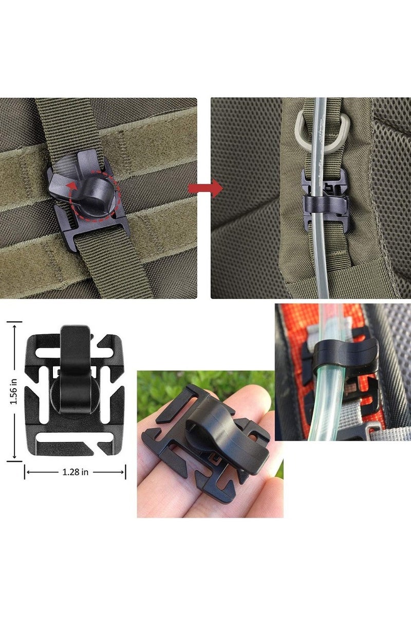 DUNISO 18 Pcs Molle Accessories, Molle Tactical Accessories Kit，D-Ring Locking Gear Clip Molle Attachments Clips and Straps with Pouch for 1” Webbing Tactical Backpack Tactical Vest - Image 2