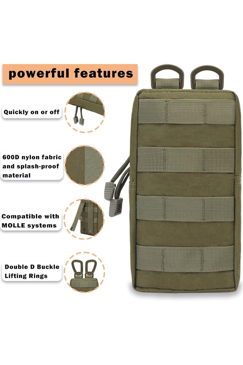 DUNISO 18 Pcs Molle Accessories, Molle Tactical Accessories Kit，D-Ring Locking Gear Clip Molle Attachments Clips and Straps with Pouch for 1” Webbing Tactical Backpack Tactical Vest - Image 4