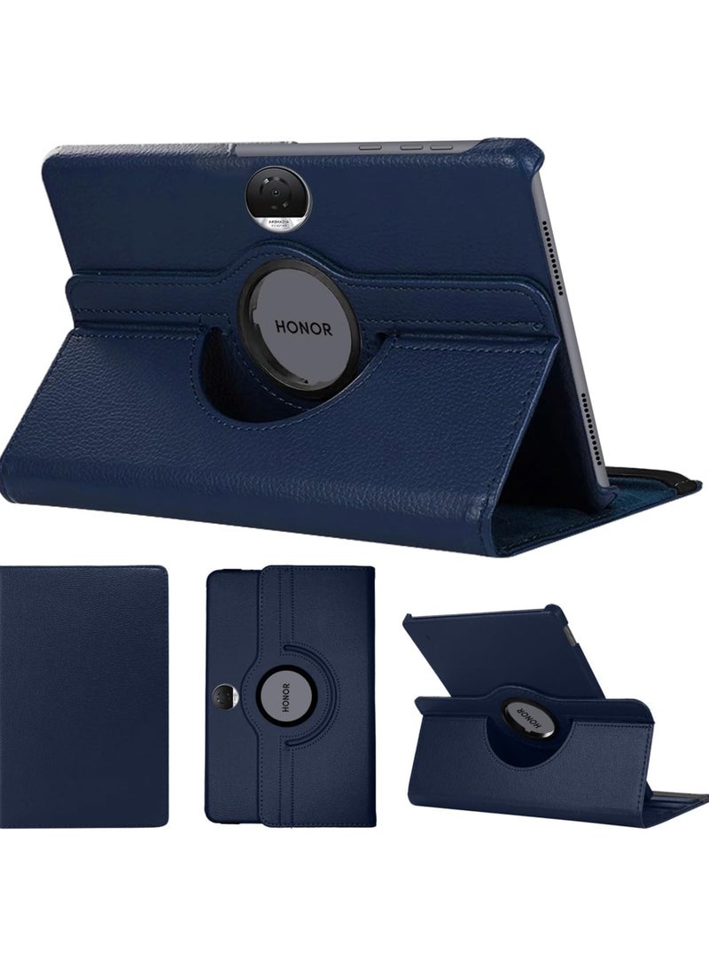 Case Compatible with Honor Pad 9 12.1 Inch Tablet, PU Leather Case 360° Rotatable Multi-Angle Protection Stand Protective Case for Honor Pad 9 (Dark Blue) - Image 1