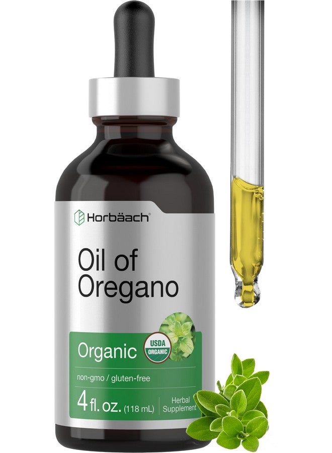 Horbäach Organic Oil of Oregano Drops 4 fl oz Liquid | Vegan | Non-GMO, Gluten Free - Image 1