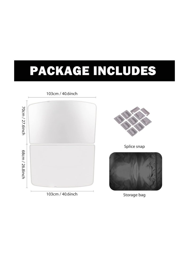 SYOSI Roof Sunshade  for Model Y 2021-2024, Ice Crystal Sunshade with Storage Bag for Model Y 2024-2021, Foldable Sunroof Shade with Heat Insulation Cover, Glass Roof Sunshade Car Sun Shade - Image 5