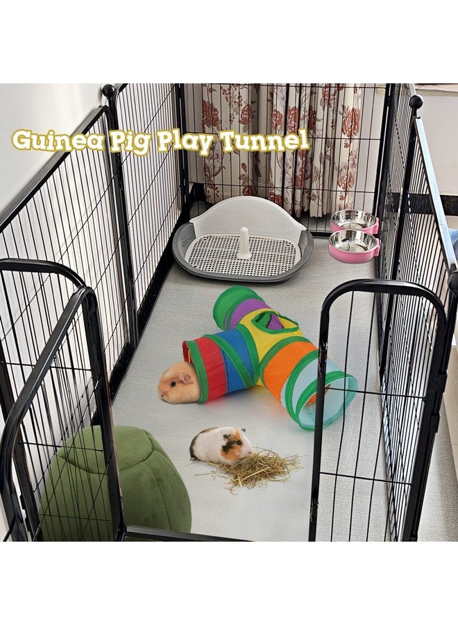 Rypet Guinea Pig Tunnel 3 Way Collapsible Small Pet Tunnels and Tubes with Interactive Ball for Baby Rabbit Ferret Hamster Chinchilla Hedgehog Hiding and Resting - Image 4