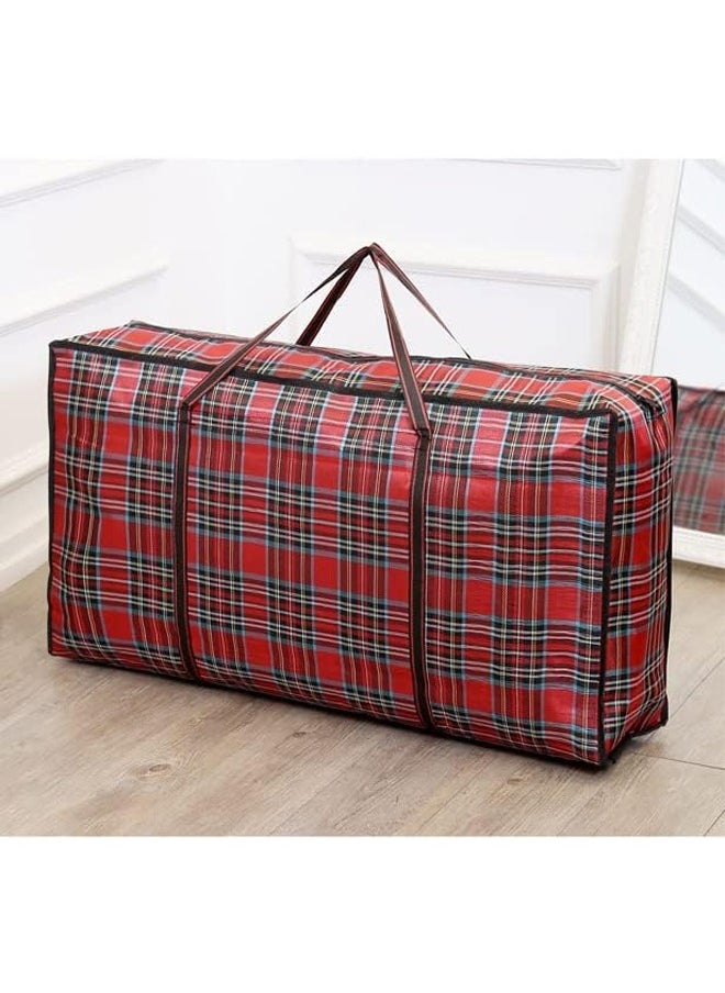 DUNISO 4 Pack Extra Large Storage Bags,Tote Moving Luggage Bag,Large Capacity Clothing Storage Bags Oxford Cloth Waterproof for Travelling,College Carrying,Dorm Room Essentials, Moving Supplies，2 Red，2 Black  - Image 4