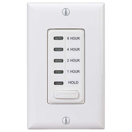 Intermatic EI220W 1/2/4/8 Hour SPST 1800-Watt In-Wall Countdown Timer, White - Image 1