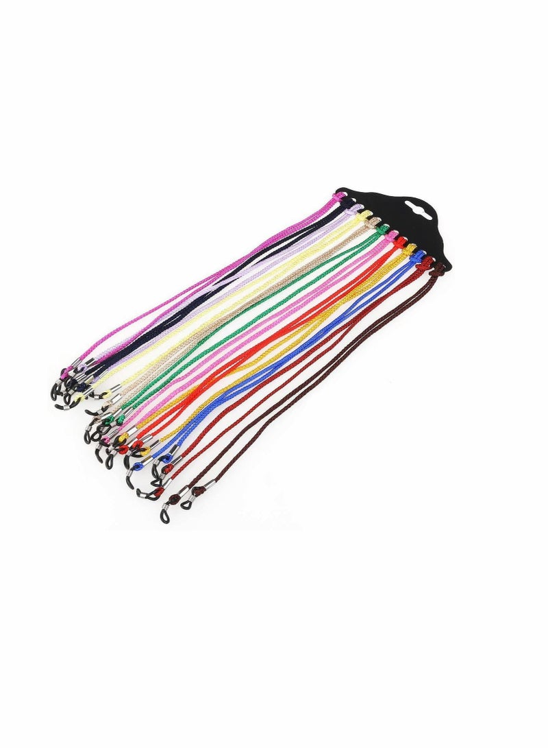 NIBEMINENT Eyeglasses Strap Eyewear Retainer 12 Pack, Nylon Sunglasses Holder Strap, Spectacles Head Band (Color Random) - Image 1