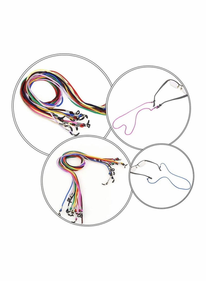NIBEMINENT Eyeglasses Strap Eyewear Retainer 12 Pack, Nylon Sunglasses Holder Strap, Spectacles Head Band (Color Random) - Image 2