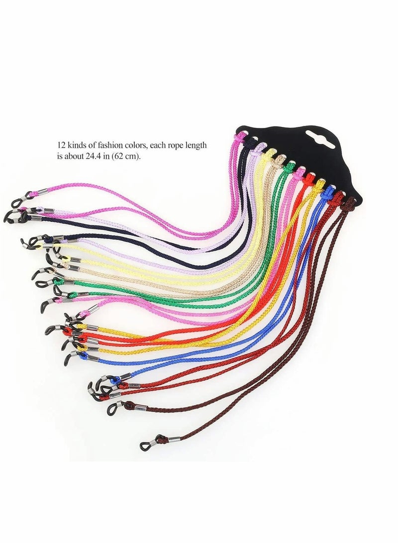 NIBEMINENT Eyeglasses Strap Eyewear Retainer 12 Pack, Nylon Sunglasses Holder Strap, Spectacles Head Band (Color Random) - Image 5