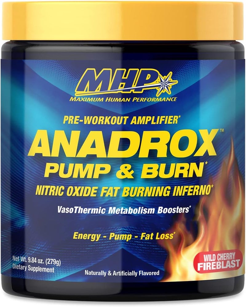 Maximum Human Performance Mhp Anadrox PreWorkout Nitric Oxide Energy Pumps Wild Cherry
