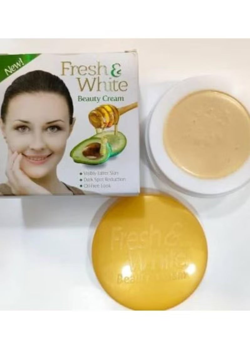fresh & white Beauty Cream For Whitening Face & Body With Avocado & Honey 30 g 2 Pcs - Image 2