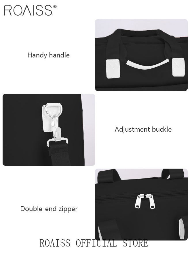 roaiss - Floral Travel Duffel Bag Large Capacity Lightweight Waterproof Oxford Fabric Multipurpose Shoulder Luggage Bag for Fitness Sports Training Trip for Unisex - Image 1