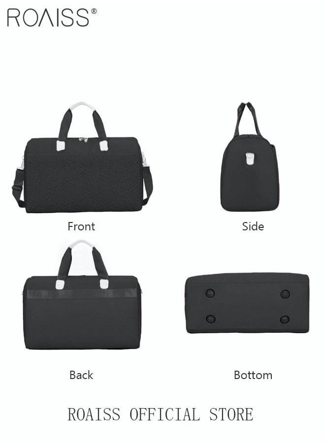 roaiss - Floral Travel Duffel Bag Large Capacity Lightweight Waterproof Oxford Fabric Multipurpose Shoulder Luggage Bag for Fitness Sports Training Trip for Unisex - Image 1