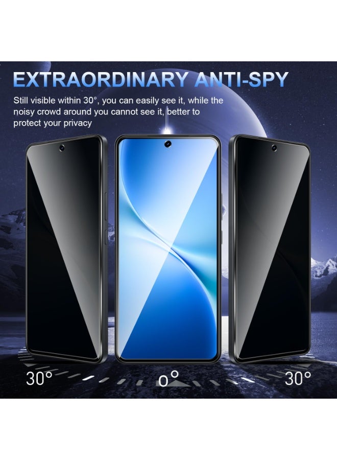 عام [قطعتان] زجاج مقوى للخصوصية متوافق مع فيفو V60 لايت 5G، حامي شاشة مضاد للتجسس، صلابة 9H مقاوم للخدوش، زجاج مقوى خالٍ من الفقاعات. - Image 3