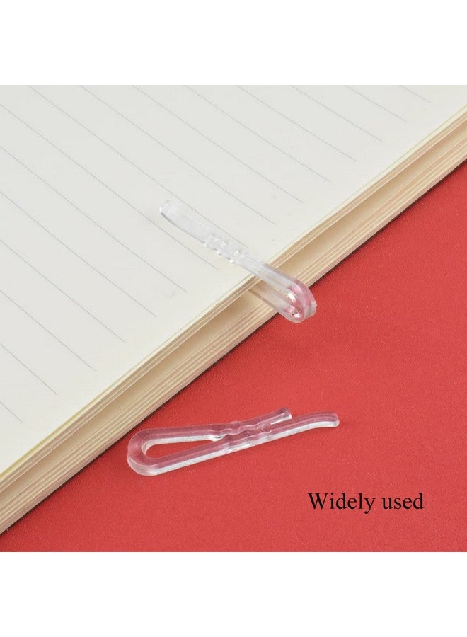 HAHIYO HAHIYO 1.5 inches/38mm 200Pcs Clear Plastic U Shape Alligator Clips Clothespins Garment Shirt Folding Clips with Teeth for Sewing Room Folding Board Sock Tie Pant Securing Fabric to Comic Book Board  - Image 5