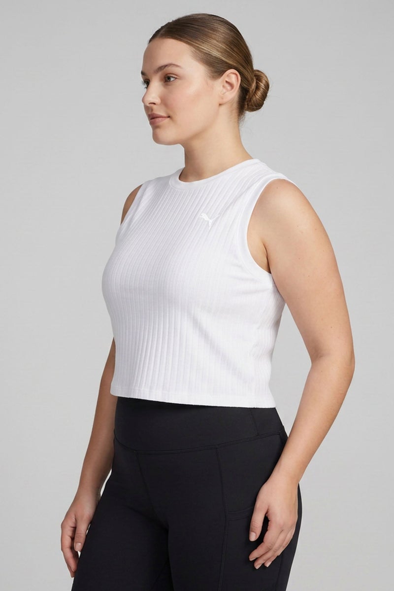 PUMA Women Comfort Fit Sleeveless Outdoor Tank Top, White - Image 5