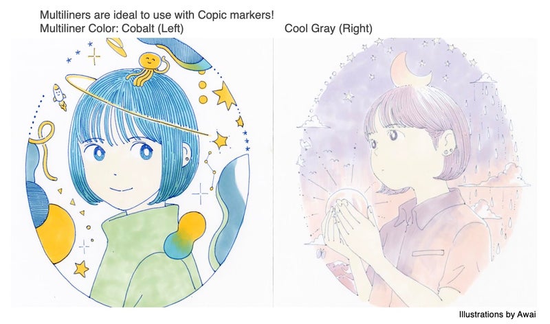 Copic Multiliner Set, 10-Pen Complete Color Set - 0.3mm, Water-based pigment ink (alcohol resistant and becomes waterproof when dry) - Image 3