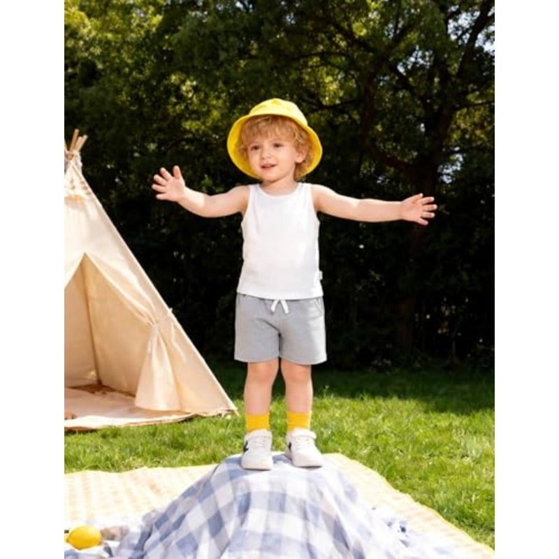 3-Pack Toddler Boys Terry Shorts Pull-On Knitted Shorts with Pockets Sizes 18M-5T - Image 3
