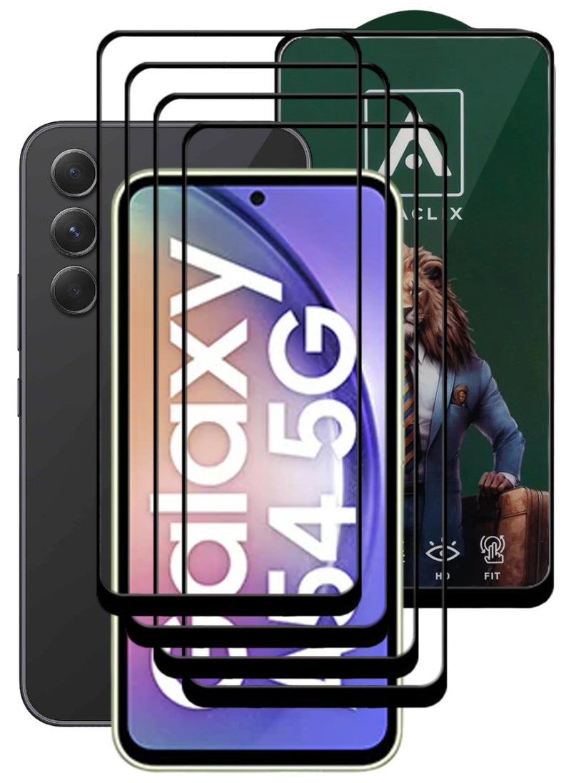 ACLIX 4 Pieces Antistatic ESD Dustproof Premium Quality High Definition Tempered Glass Screen Protector Designed For Samsung Galaxy A54 - Image 1