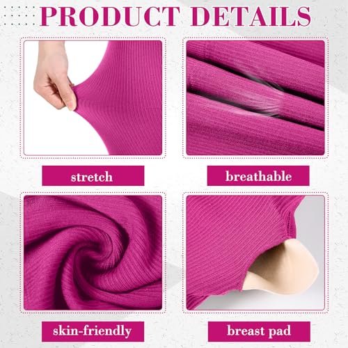 Floraltop طقم تمارين نسائي مكون من 4 قطع - طقم بيلاتس - حمالة صدر رياضية بياقة دائرية - شورتات - ليجنغز - ملابس رياضية (صغير، وردي) - Image 4