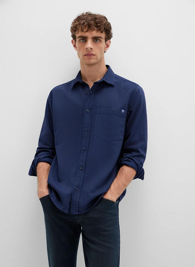 مافي Striped Navy Shirt