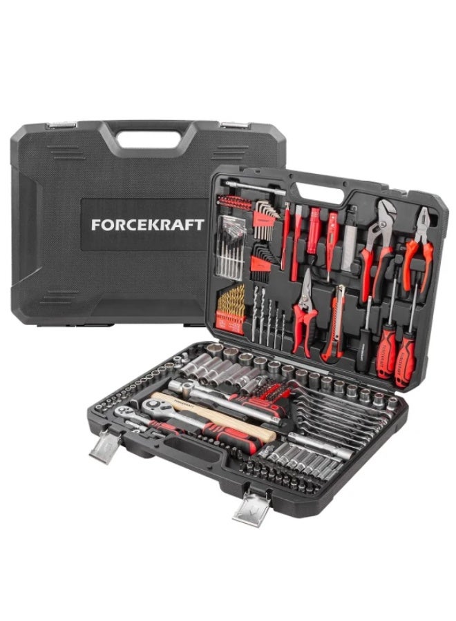 FORCEKRAFT Tool set: 216 pcs. 1/4'' 1/2'' (6 gr.) 
(4-27 mm) - Image 1