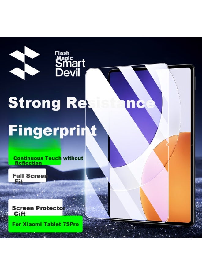 Smartdevil Tempered Glass Screen Protector For Xiaomi Pad 7S Pro 12.5-Inch Model, Full Coverage High Definition Anti-Fingerprint Protective Film
