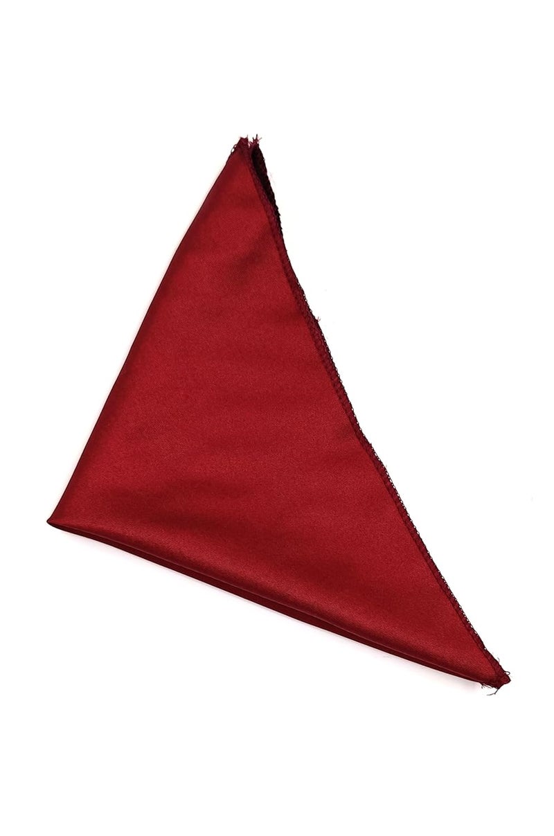 UTF Store Mens Solid Color Double Fold Pre-tied Bow Tie and Pocket Square Cufflink Set - Image 3